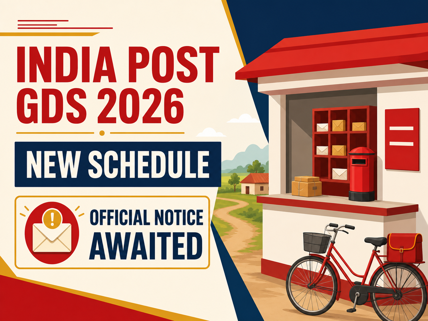 Cover image for India Post GDS Recruitment 2026 – New Schedule Official Notice Awaited