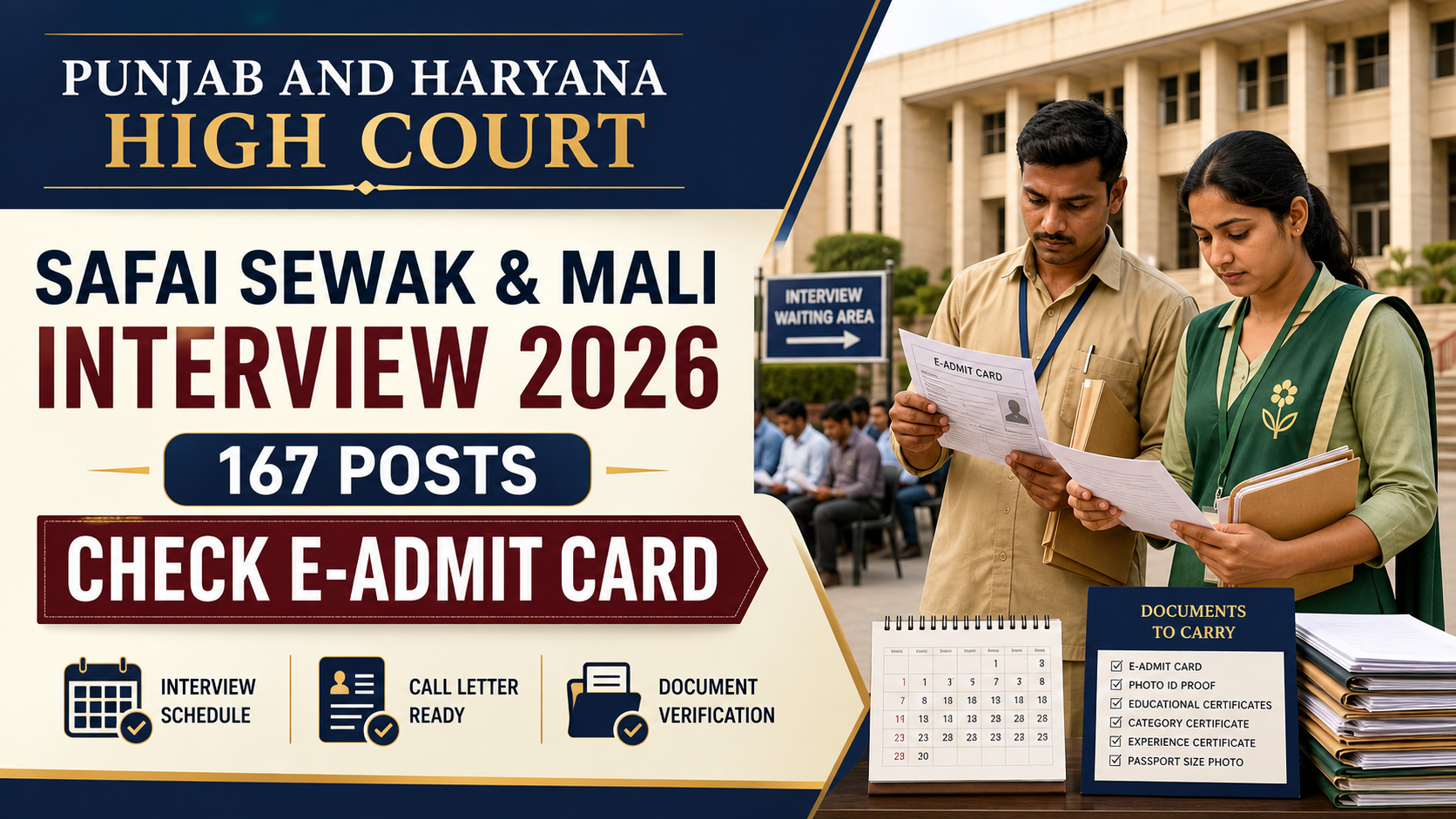 Cover image for Punjab and Haryana High Court Safai Sewak & Mali Interview 2026