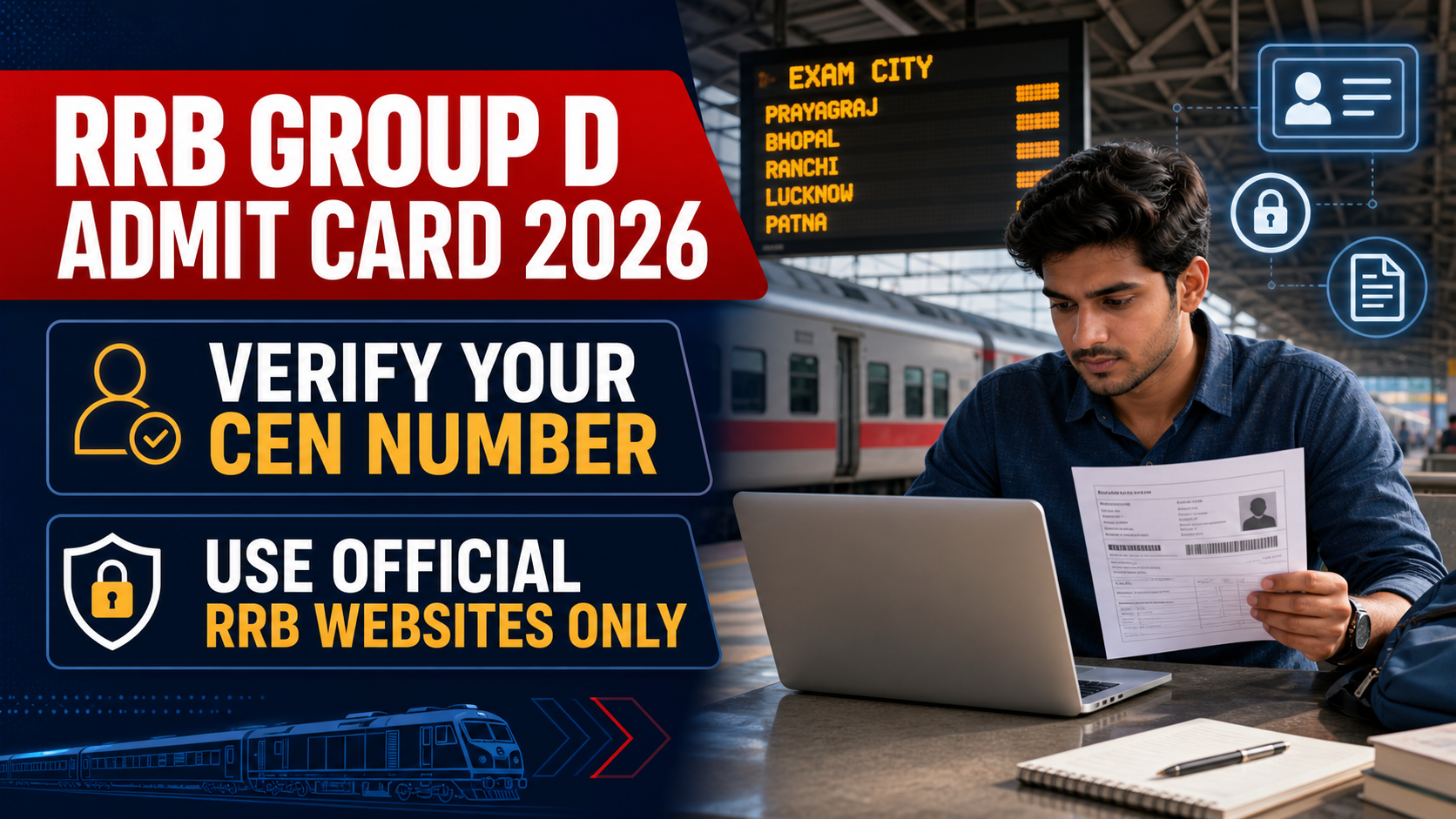 Cover image for RRB Group D Admit Card 2026 – Check Official Hall Ticket Status